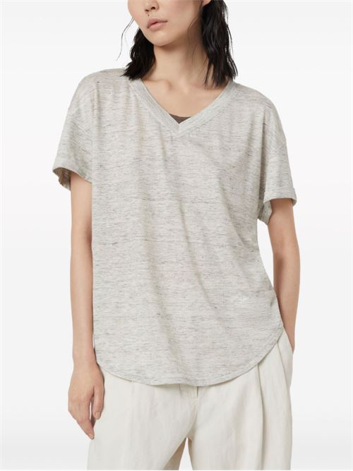 Silk and linen T-shirt BRUNELLO CUCINELLI | MH985EM702C131